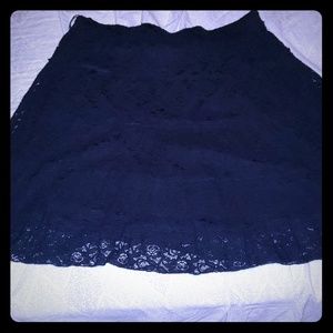 Blue lace skirt